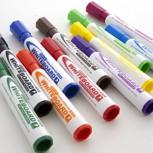 Bright Color Chisel Tip Dry-Erase Markers (12/Pack)
